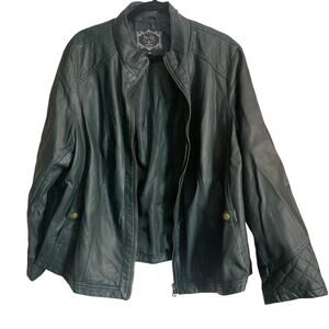 Green Pleather 2X Mo-Ka Jacket NWT!